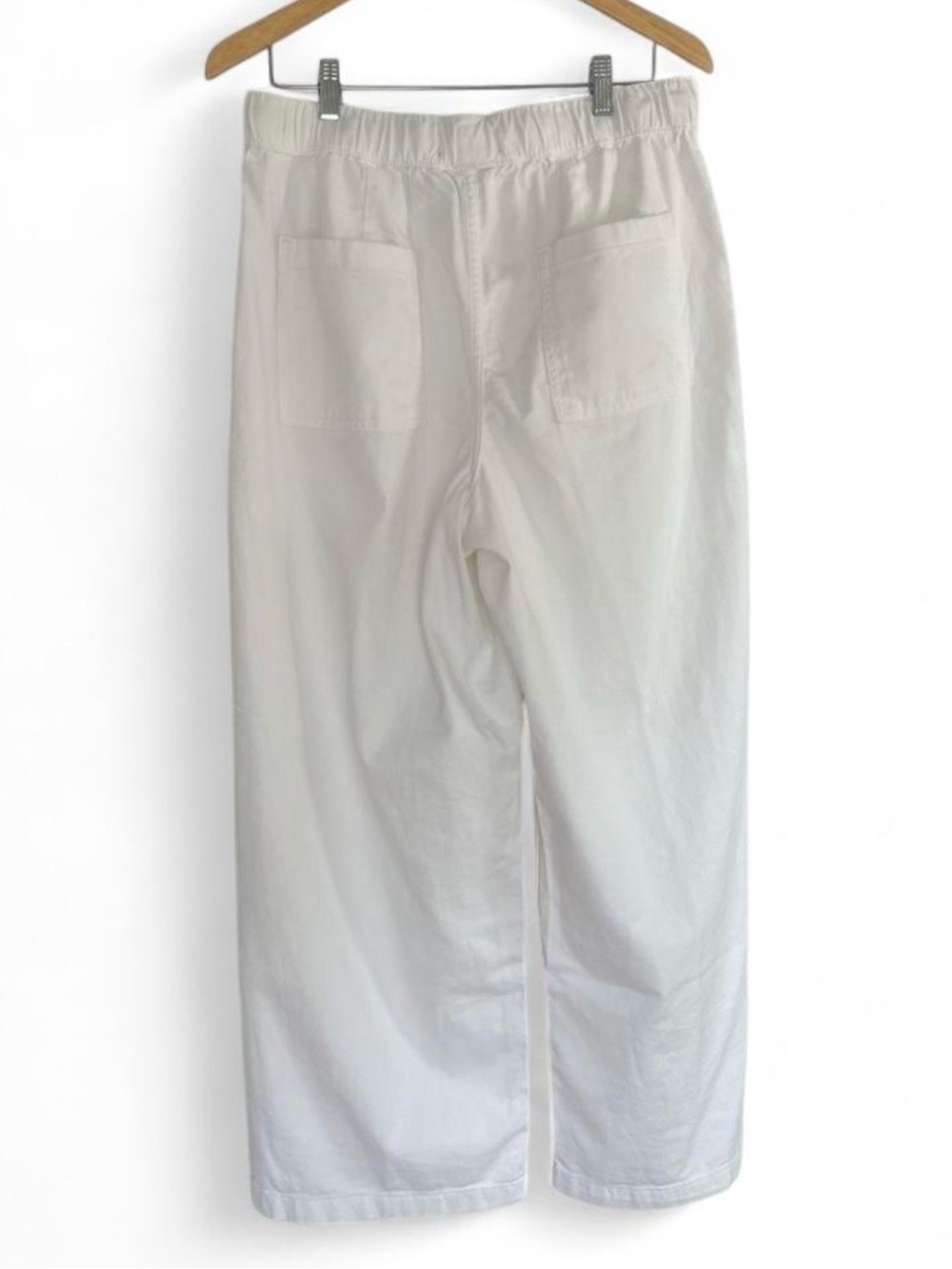 NWT White Gap High-waisted Wide Leg Pull-on
Cargo Denim Pants Drawstring Large - Picture 3 of 8